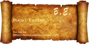 Bucsi Eszter névjegykártya