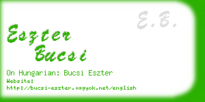 eszter bucsi business card